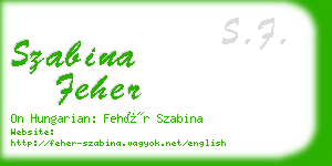 szabina feher business card